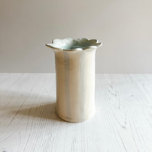 Load image into Gallery viewer, The handmade daisy vase in pastel blue by Sea Bramble Ceramics